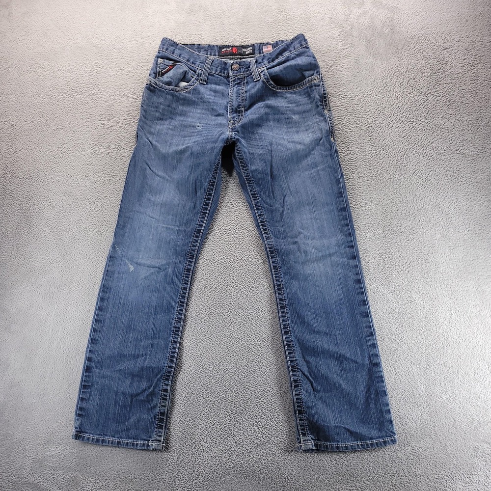 Ariat FR M4 Boot Jeans Mens 32x32 Blue Relaxed Bootcut Stretch Flame Resistant